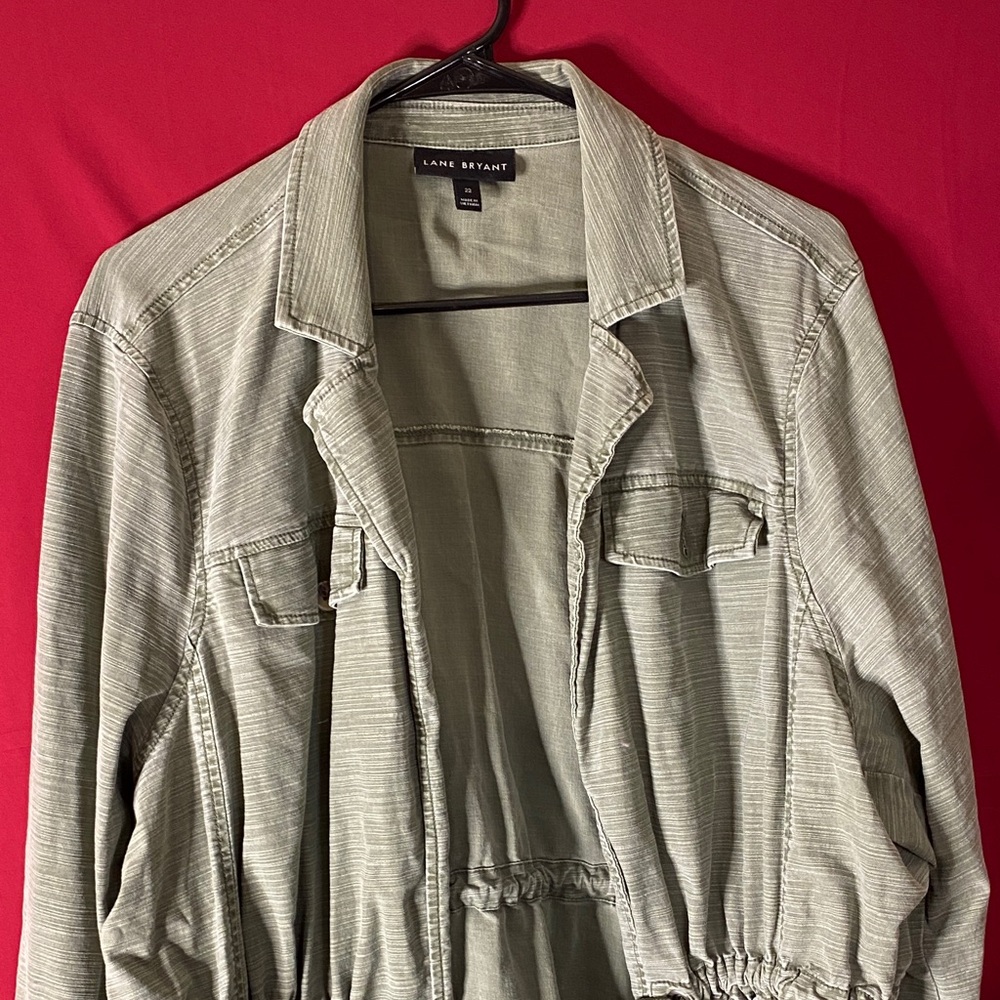 Lane Bryant Women's Olive Utility Jacket